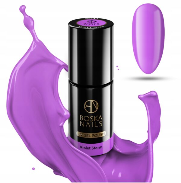 LAKIER HYBRYDOWY DO PAZNOKCI Violet Stone Fioletowy 6ml  BOSKA NAILS 343