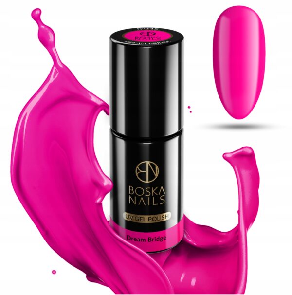 Lakier hybrydowy Mocny Różowy Dream Bridge 6ml Boska Nails UV LED 345