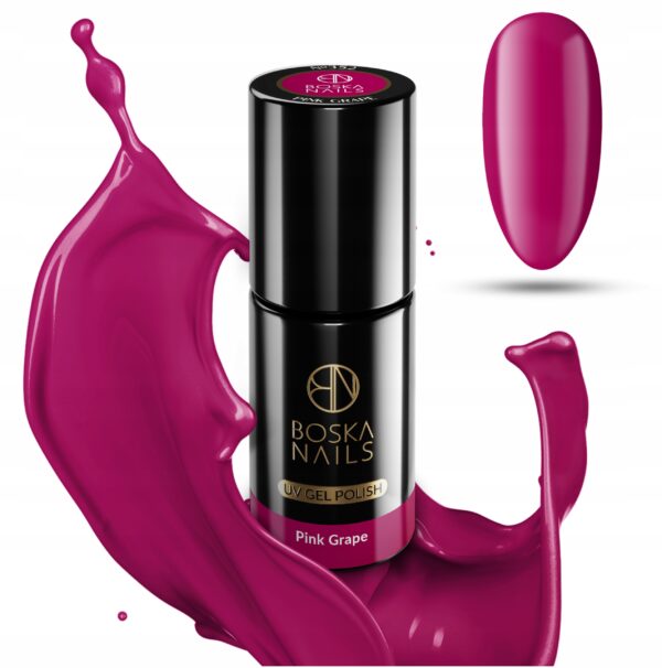 LAKIER HYBRYDOWY UV LED PINK GRAPE Ciemny Różowy 6ml BOSKA NAILS UV LED 352