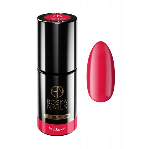 LAKIER HYBRYDOWY CZERWIEŃ / RÓŻ RED JACKET 6ML BOSKA NAILS UV LED 386