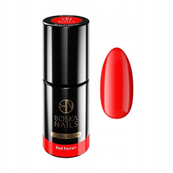 LAKIER HYBRYDOWY UV/LED CZERWONY 6ML BOSKA NAILS Red Ferrari 326 - obrazek 2