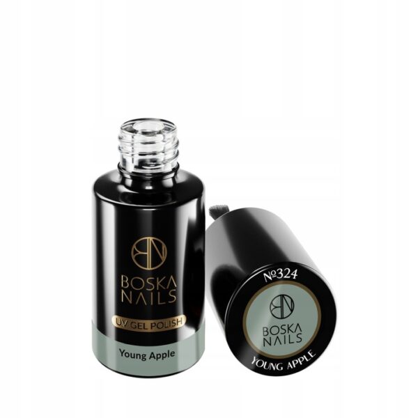 LAKIER HYBRYDOWY ZIELONY PASTEL BOSKA NAILS 6 ML Young Apple 324 - obrazek 2