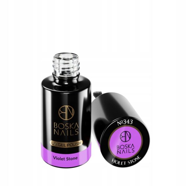 LAKIER HYBRYDOWY DO PAZNOKCI Violet Stone Fioletowy 6ml  BOSKA NAILS 343 - obrazek 2