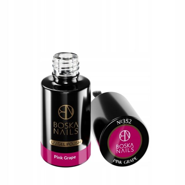 LAKIER HYBRYDOWY UV LED PINK GRAPE Ciemny Różowy 6ml BOSKA NAILS UV LED 352 - obrazek 2
