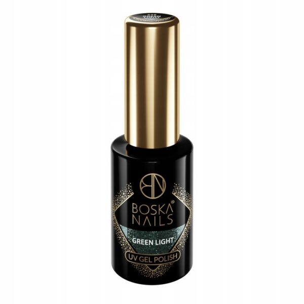 LAKIER HYBRYDOWY ZIELONY Z DROBINKAMI GREEN LIGHT 6 ML BOSKA NAILS UV 446 - obrazek 4
