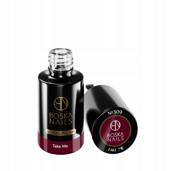 LAKIER HYBRYDOWY CZERWONY TAKE ME 309 BOSKA NAILS 6 ML - obrazek 2