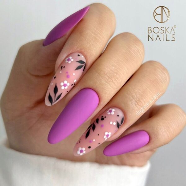 LAKIER HYBRYDOWY DO PAZNOKCI Violet Stone Fioletowy 6ml  BOSKA NAILS 343 - obrazek 3