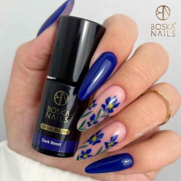 LAKIER HYBRYDOWY DARK STREET CIEMNY NIEBIESKI 6 ML BOSKA NAILS UV LED 356 - obrazek 3