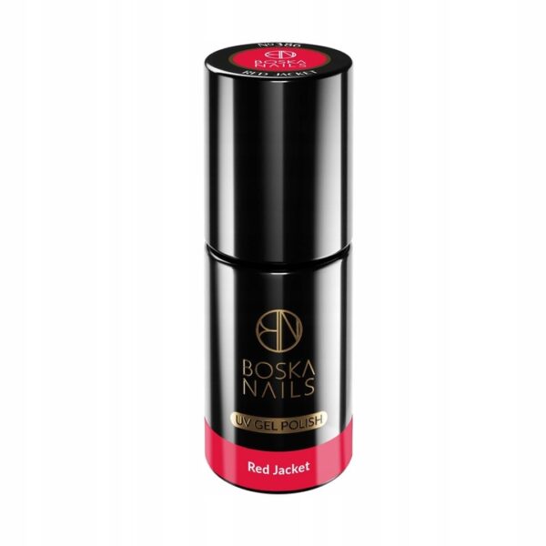 LAKIER HYBRYDOWY CZERWIEŃ / RÓŻ RED JACKET 6ML BOSKA NAILS UV LED 386 - obrazek 3