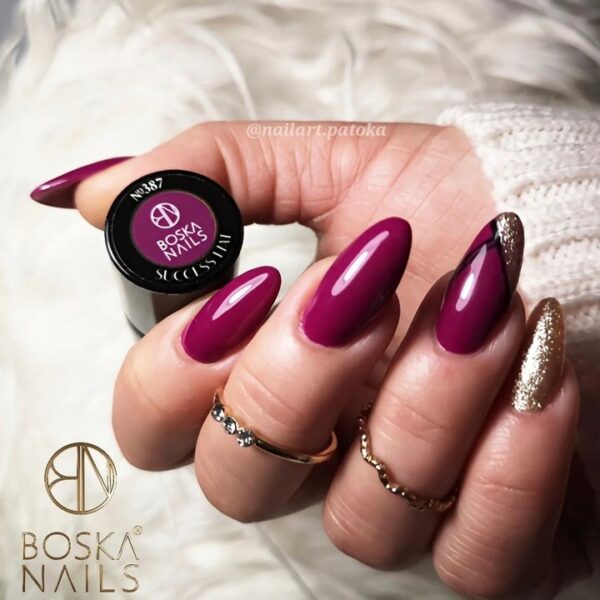 LAKIER HYBRYDOWY FUKSJA SUCCESS HAT 6 ML BOSKA NAILS UV LED 387 - obrazek 2