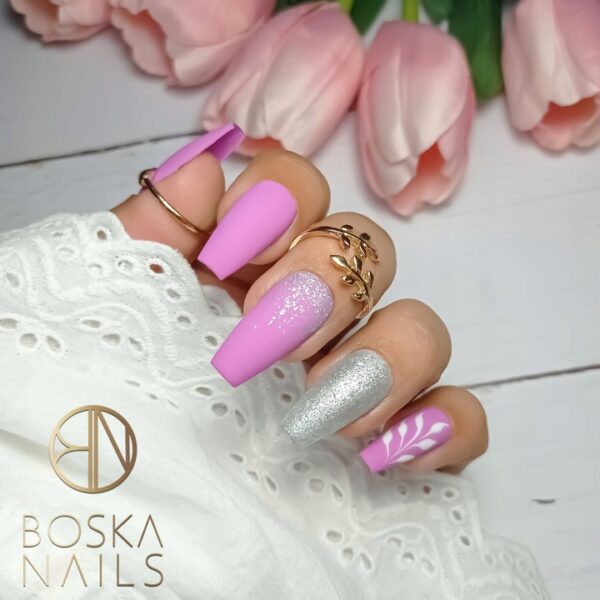 LAKIER HYBRYDOWY DO PAZNOKCI Violet Stone Fioletowy 6ml  BOSKA NAILS 343 - obrazek 4