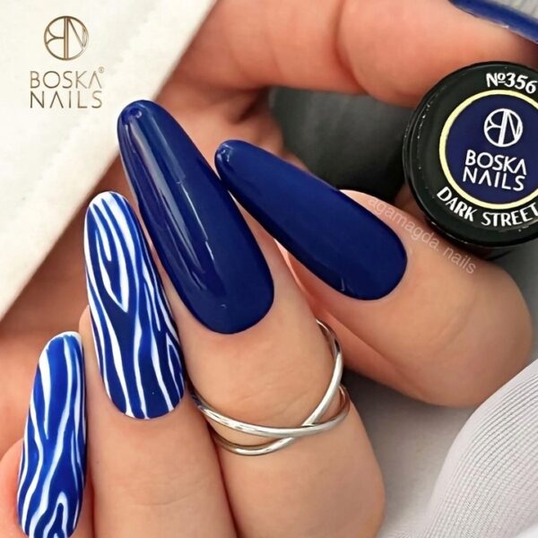 LAKIER HYBRYDOWY DARK STREET CIEMNY NIEBIESKI 6 ML BOSKA NAILS UV LED 356 - obrazek 4