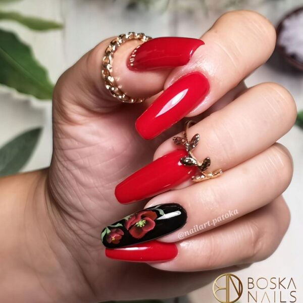 LAKIER HYBRYDOWY UV/LED CZERWONY 6ML BOSKA NAILS Red Ferrari 326 - obrazek 4